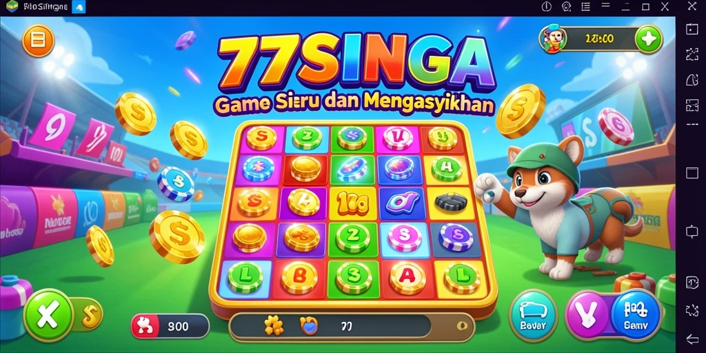 Screenshot gameplay 77SINGA menunjukkan kegembiraan saat bermain Bingo.