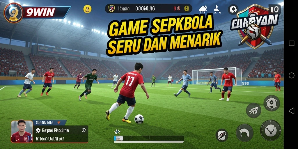 Gameplay mendebarkan dalam 9WIN yang menampilkan aksi sepak bola.