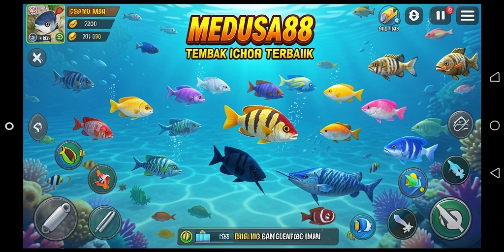 Screenshot gameplay MEDUSA88 menampilkan aksi Tembak Ikan yang seru.