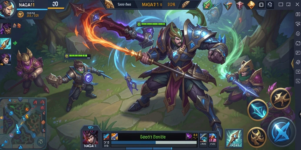 Tampilan gameplay seru dan dinamis di NAGA11.
