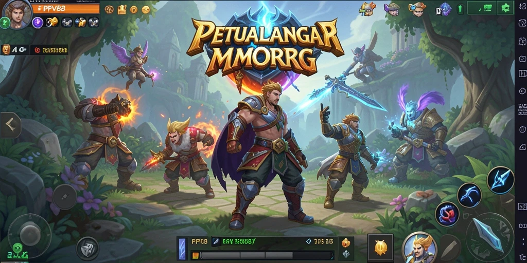 Tangkapan layar utama PPV88 menunjukkan aksi seru dalam pertempuran MMORPG.