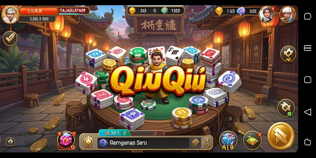 Tampilan gameplay menarik dari RAJABUAYA89 dengan momen seru QiuQiu.